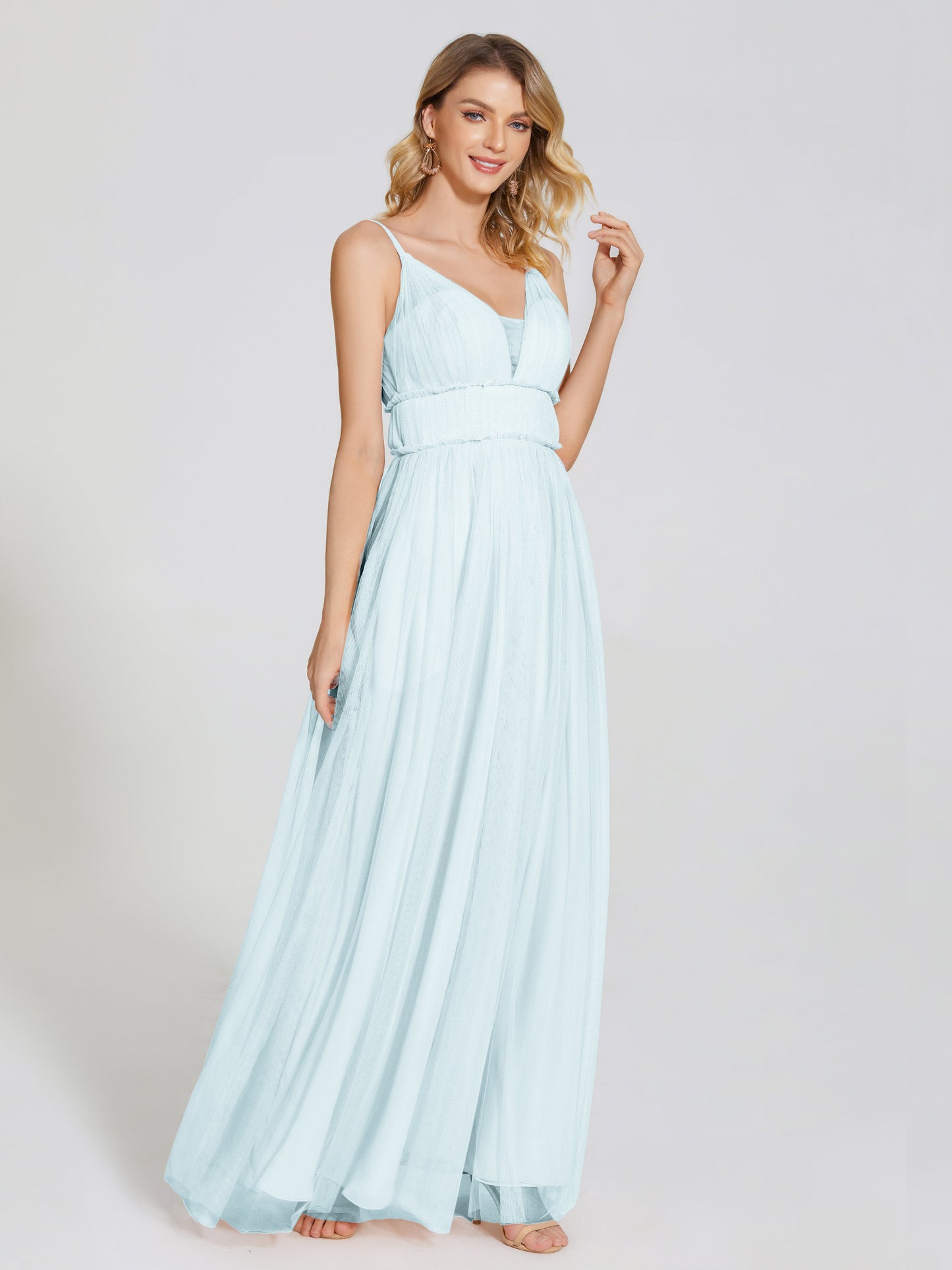 Alayna Spaghetti Straps Tulle Bridesmaid Dress