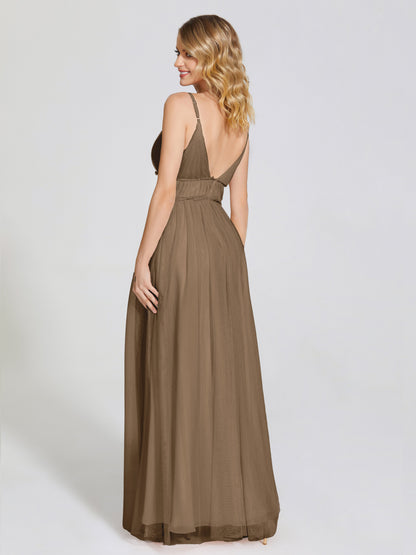 Alayna Spaghetti Straps Tulle Bridesmaid Dress