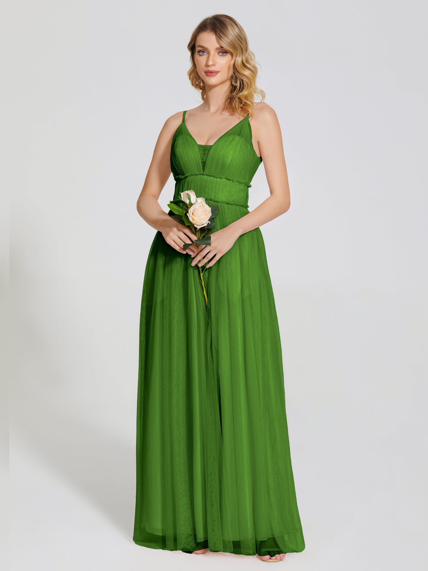 Alayna Spaghetti Straps Tulle Bridesmaid Dress