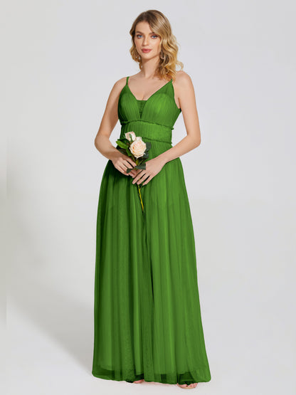 Alayna Spaghetti Straps Tulle Bridesmaid Dress