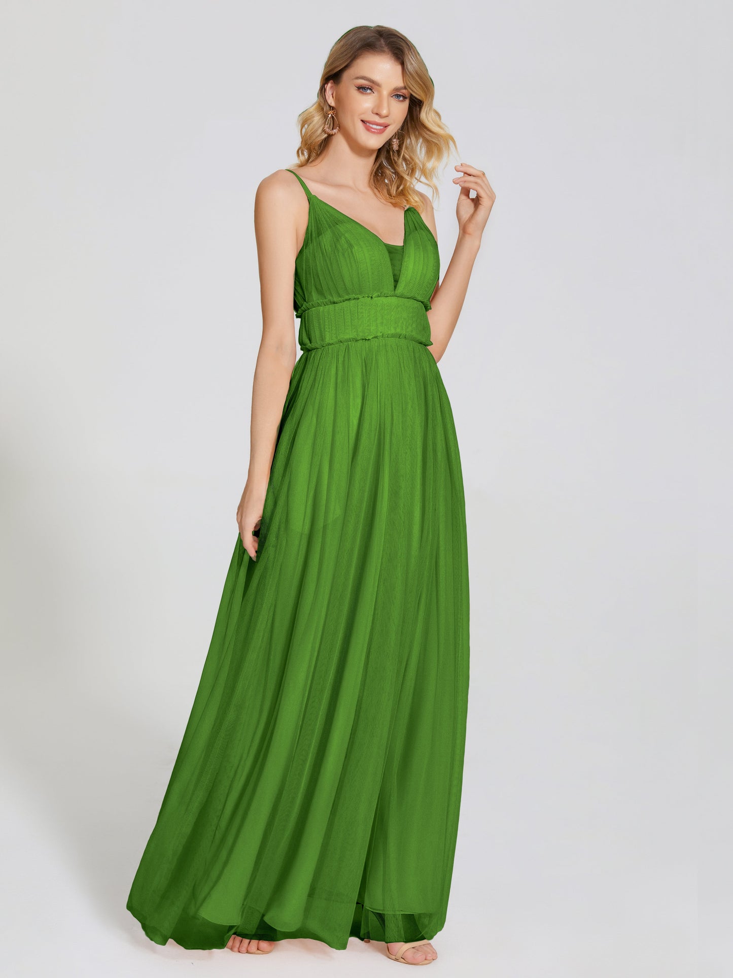 Alayna Spaghetti Straps Tulle Bridesmaid Dress