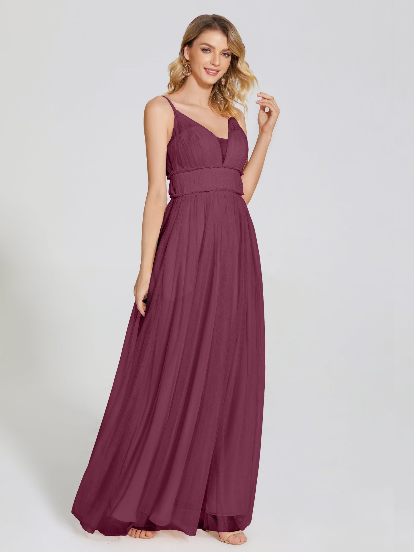 Alayna Spaghetti Straps Tulle Bridesmaid Dress