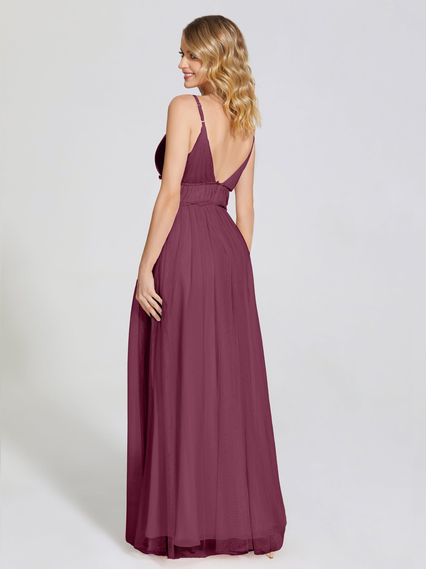 Alayna Spaghetti Straps Tulle Bridesmaid Dress