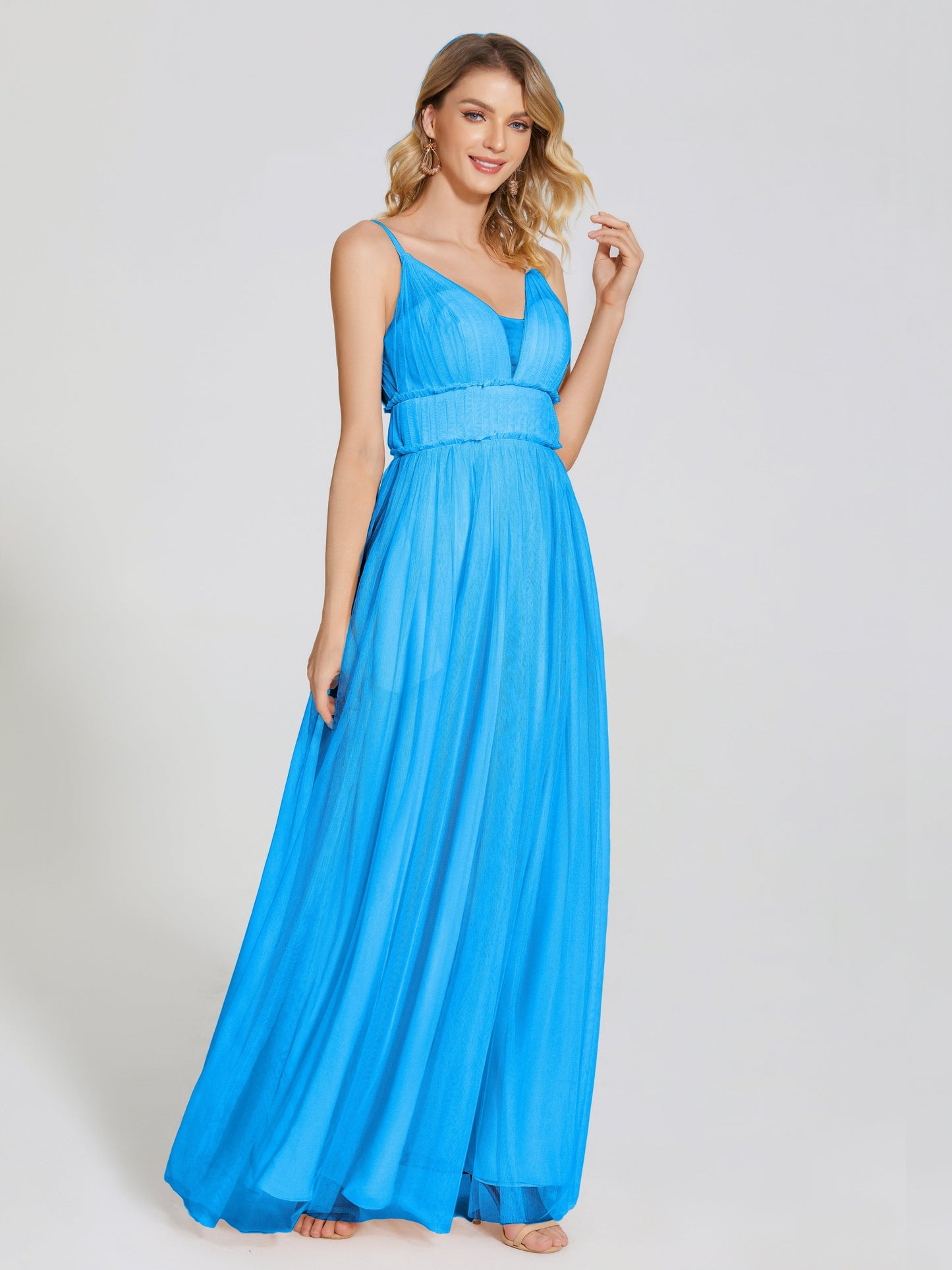 Alayna Spaghetti Straps Tulle Bridesmaid Dress