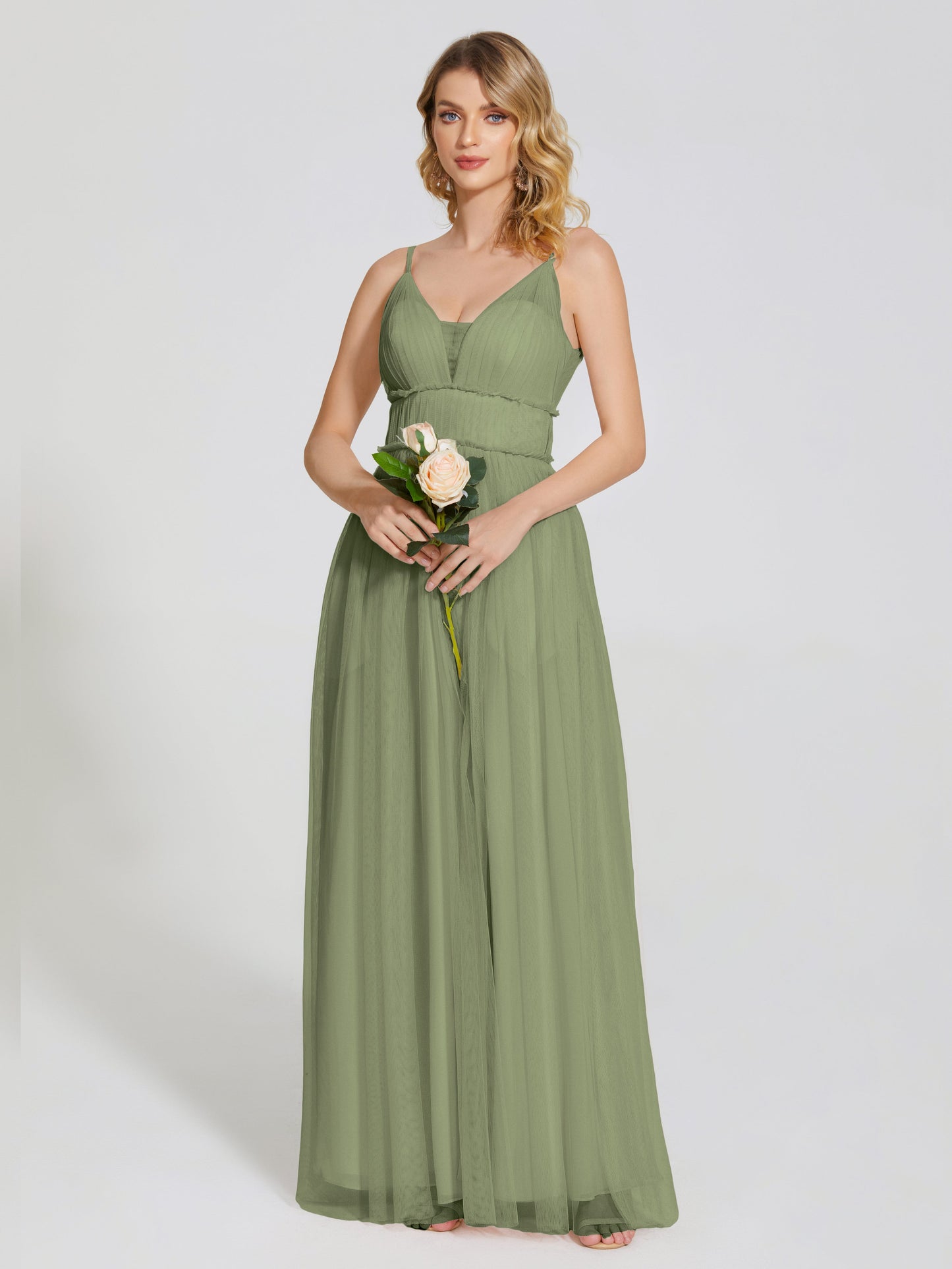 Alayna Spaghetti Straps Tulle Bridesmaid Dress