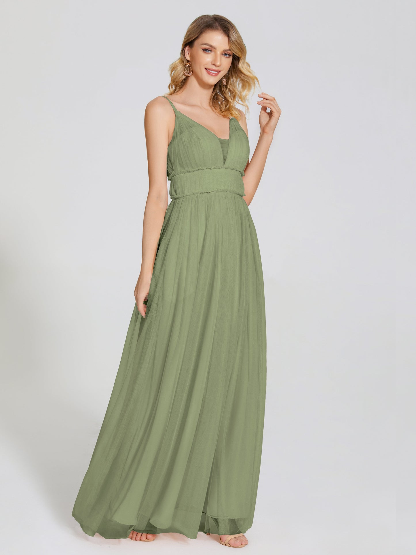 Alayna Spaghetti Straps Tulle Bridesmaid Dress