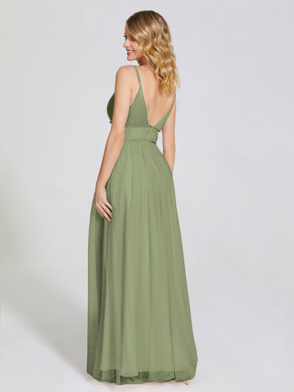 Alayna Spaghetti Straps Tulle Bridesmaid Dress