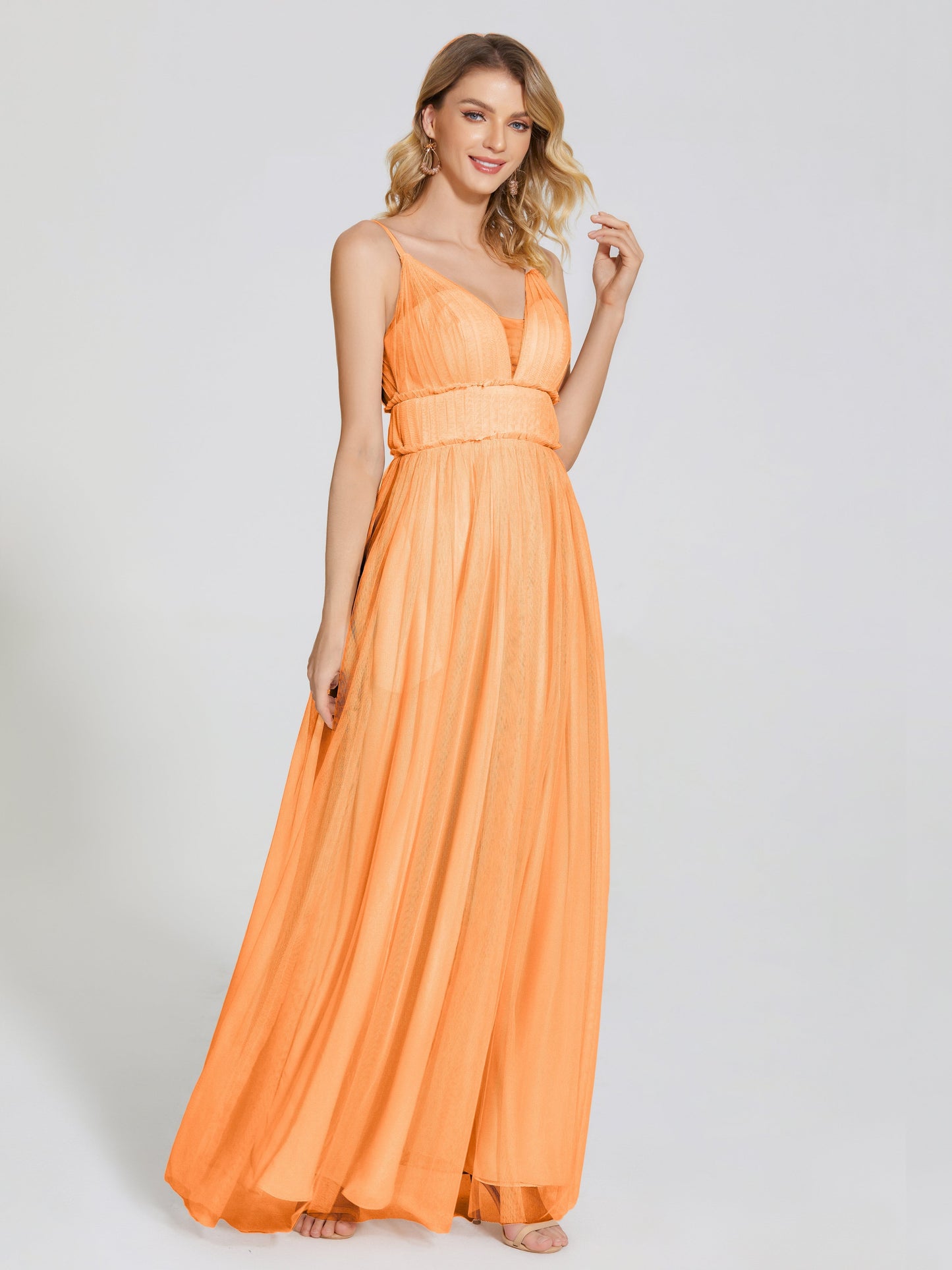 Alayna Spaghetti Straps Tulle Bridesmaid Dress