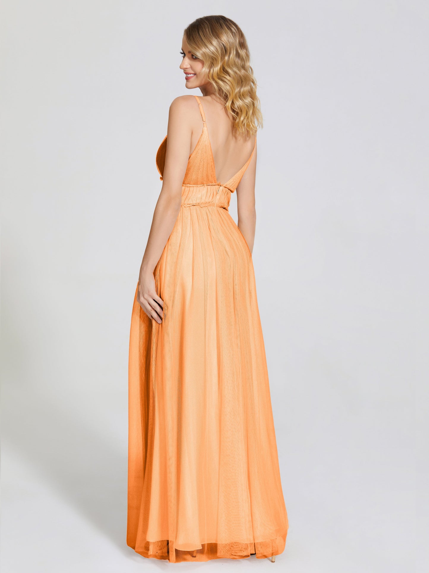 Alayna Spaghetti Straps Tulle Bridesmaid Dress