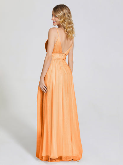 Alayna Spaghetti Straps Tulle Bridesmaid Dress