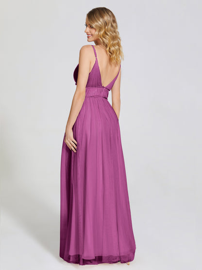 Alayna Spaghetti Straps Tulle Bridesmaid Dress