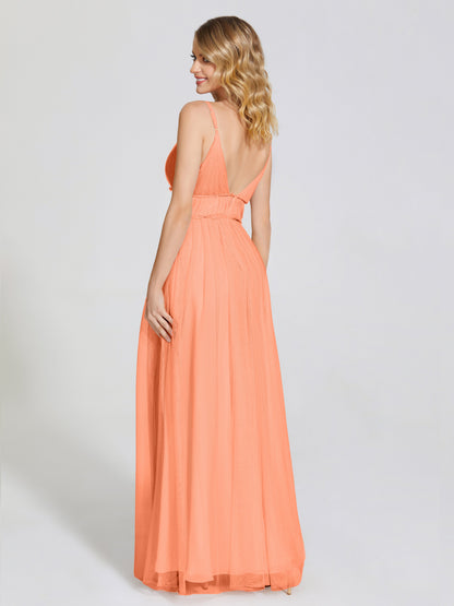 Alayna Spaghetti Straps Tulle Bridesmaid Dress