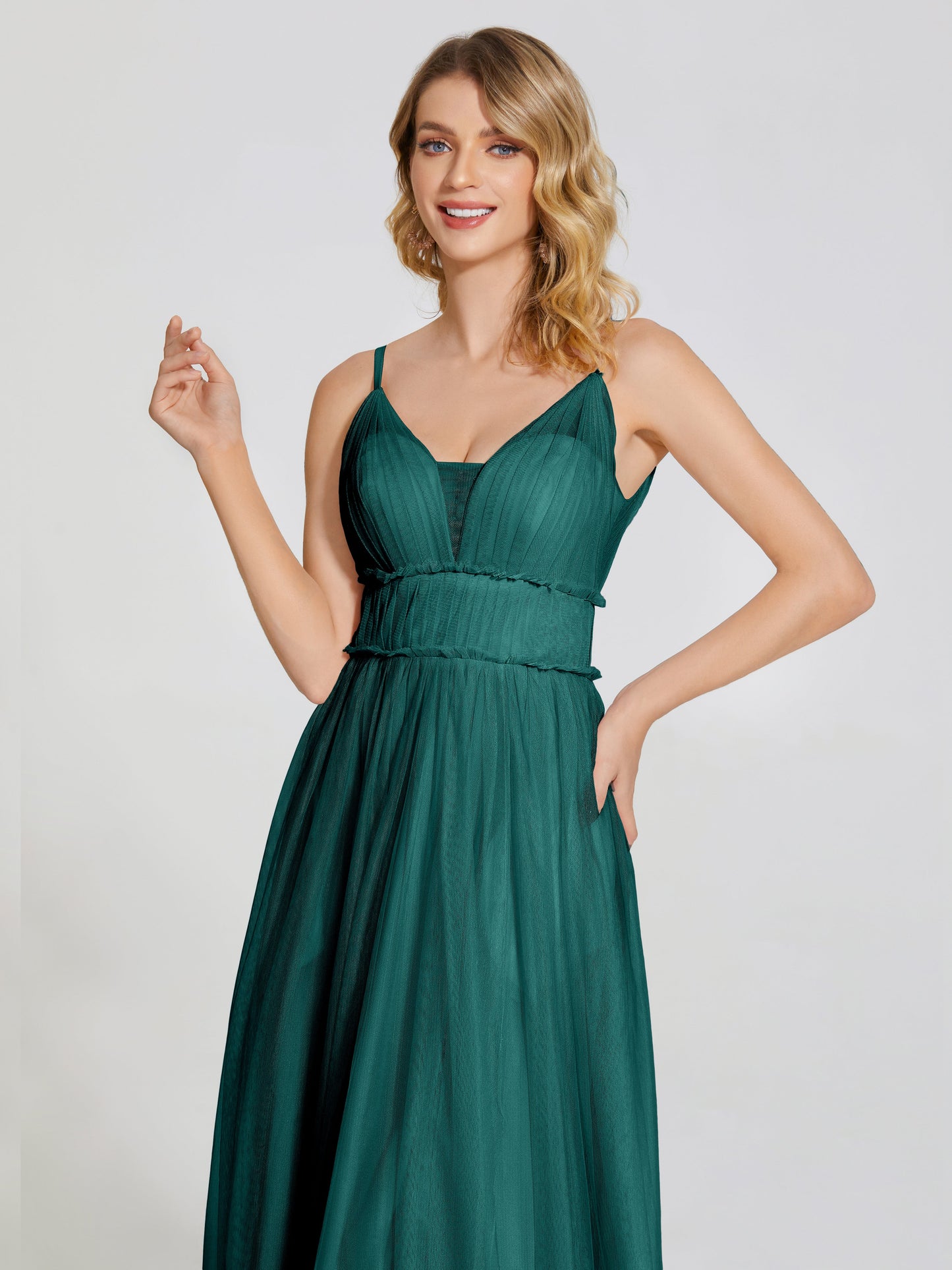 Alayna Spaghetti Straps Tulle Bridesmaid Dress