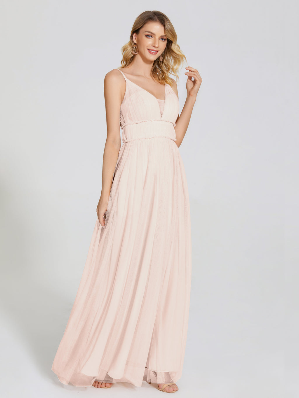 Alayna Spaghetti Straps Tulle Bridesmaid Dress