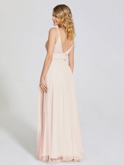 Alayna Spaghetti Straps Tulle Bridesmaid Dress