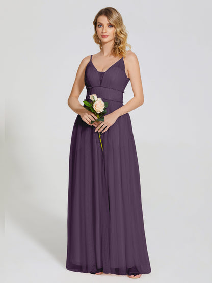 Alayna Spaghetti Straps Tulle Bridesmaid Dress