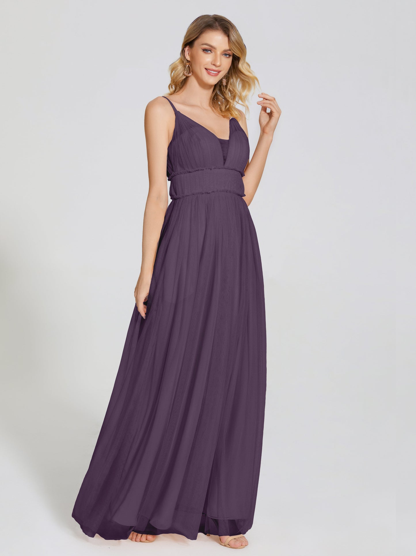 Alayna Spaghetti Straps Tulle Bridesmaid Dress