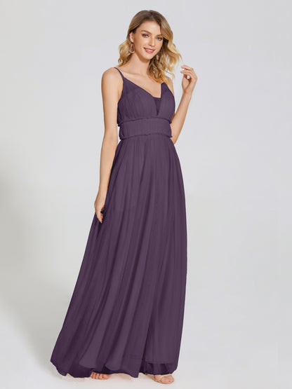 Alayna Spaghetti Straps Tulle Bridesmaid Dress