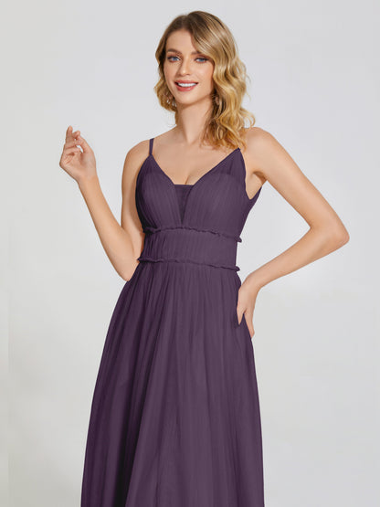 Alayna Spaghetti Straps Tulle Bridesmaid Dress