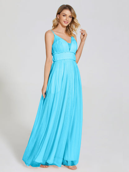 Alayna Spaghetti Straps Tulle Bridesmaid Dress