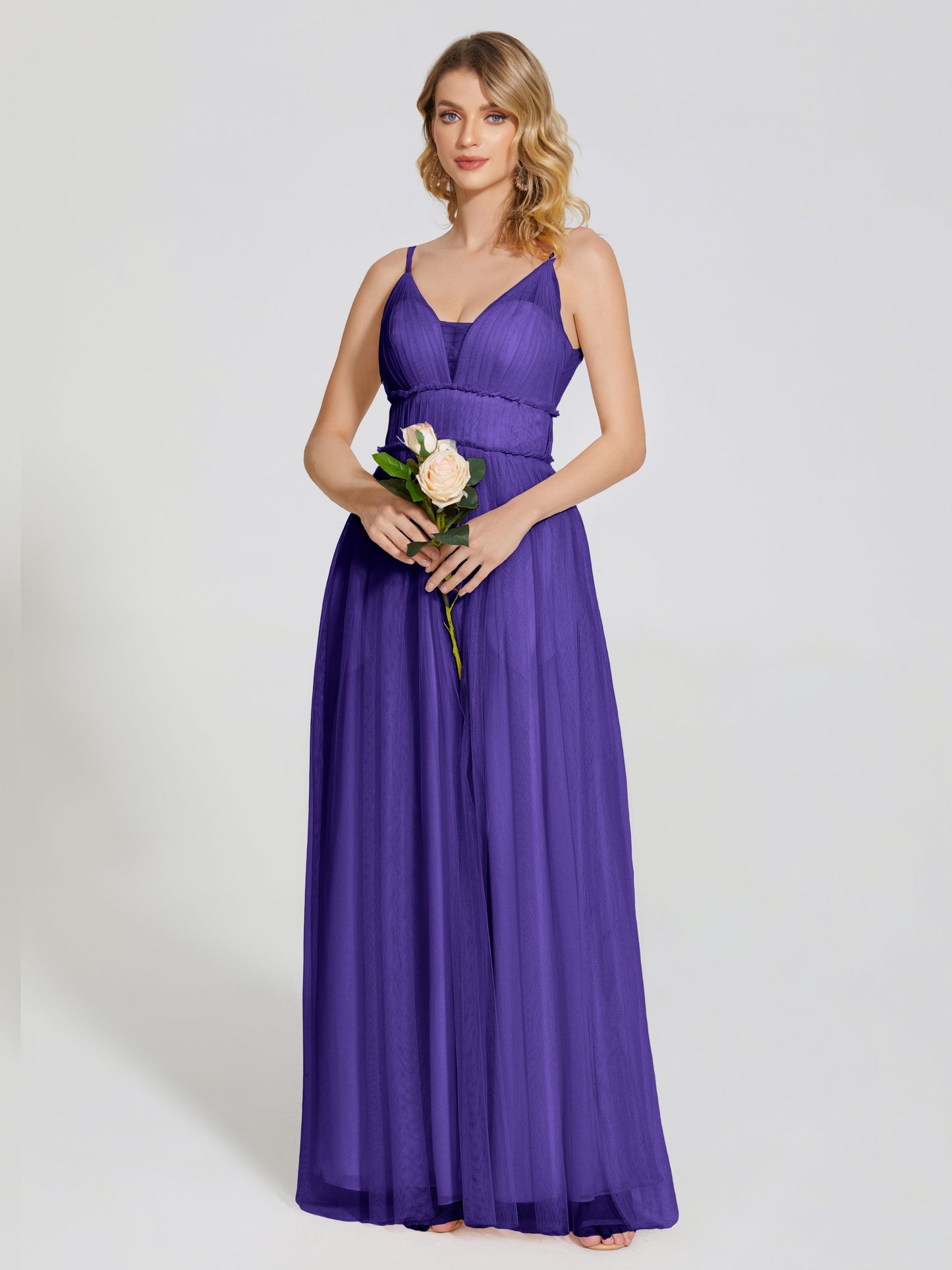 Alayna Spaghetti Straps Tulle Bridesmaid Dress