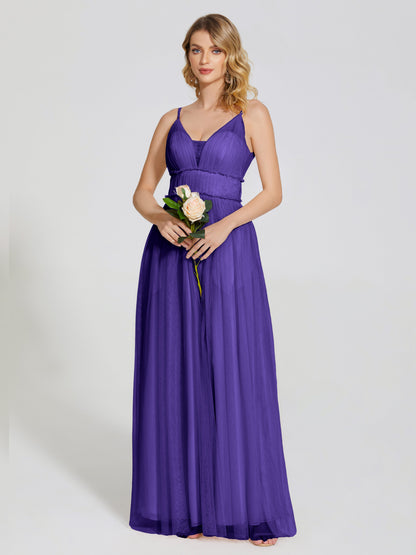 Alayna Spaghetti Straps Tulle Bridesmaid Dress
