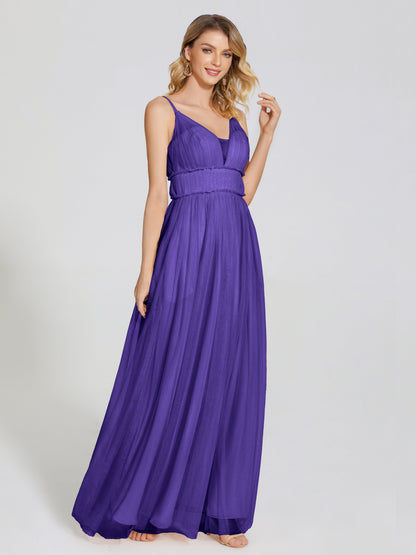 Alayna Spaghetti Straps Tulle Bridesmaid Dress