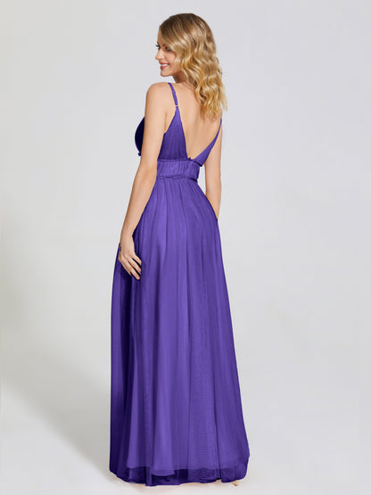 Alayna Spaghetti Straps Tulle Bridesmaid Dress