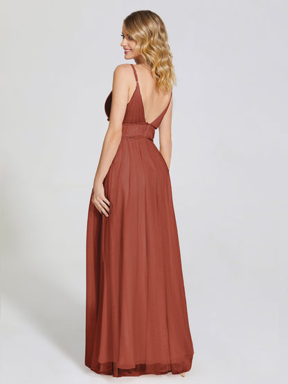 Alayna Spaghetti Straps Tulle Bridesmaid Dress