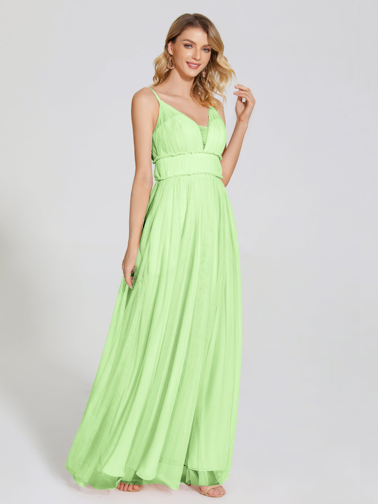 Alayna Spaghetti Straps Tulle Bridesmaid Dress
