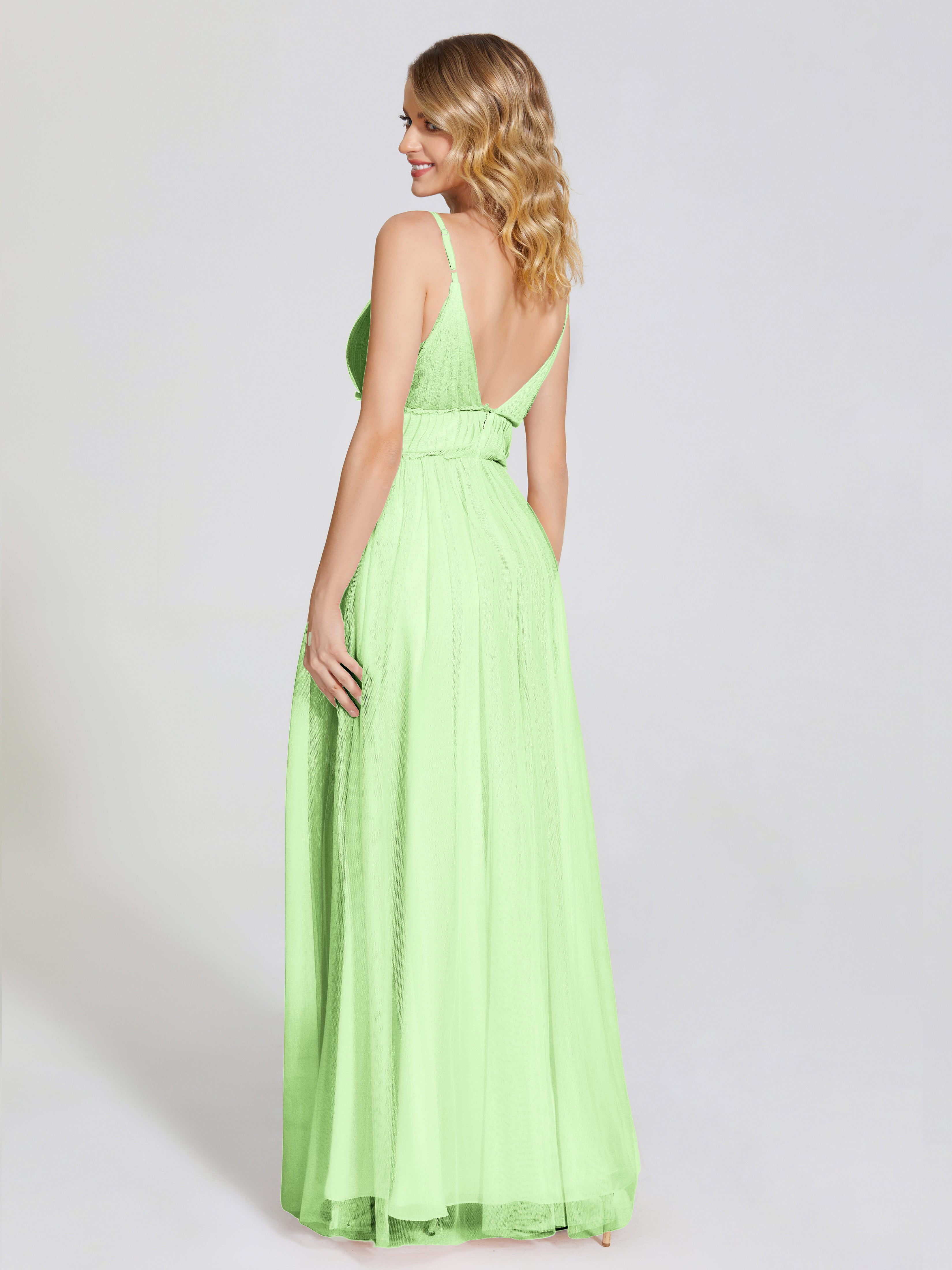 Alayna Spaghetti Straps Tulle Bridesmaid Dress