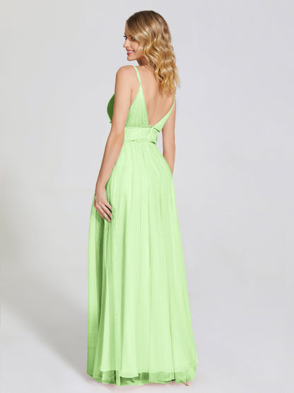 Alayna Spaghetti Straps Tulle Bridesmaid Dress