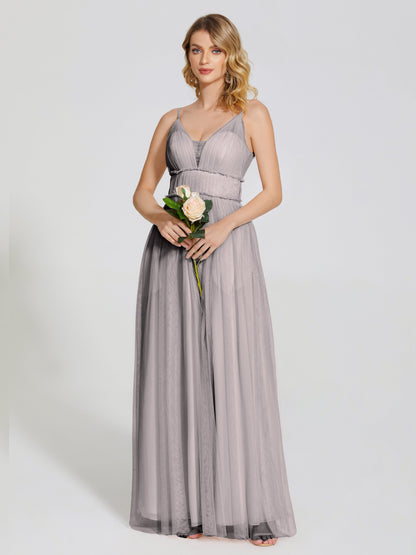 Alayna Spaghetti Straps Tulle Bridesmaid Dress