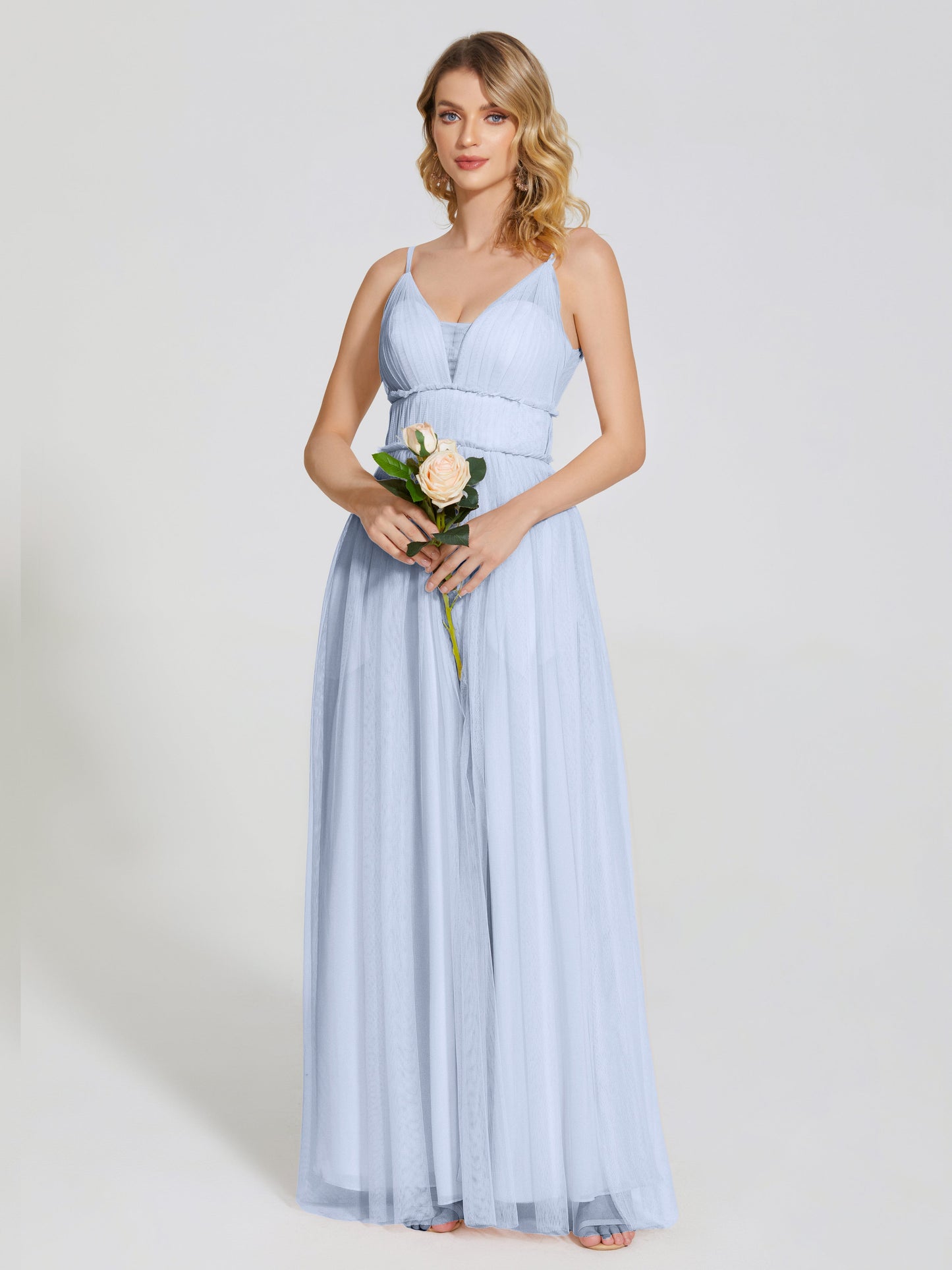 Alayna Spaghetti Straps Tulle Bridesmaid Dress
