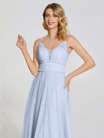 Alayna Spaghetti Straps Tulle Bridesmaid Dress
