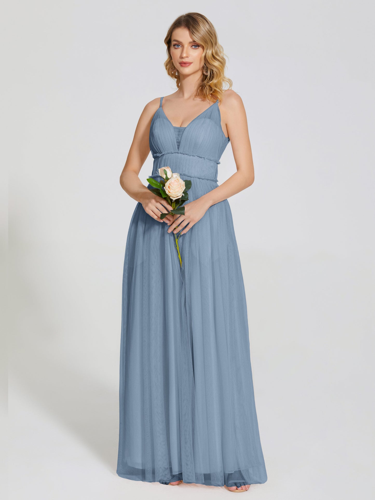 Alayna Spaghetti Straps Tulle Bridesmaid Dress