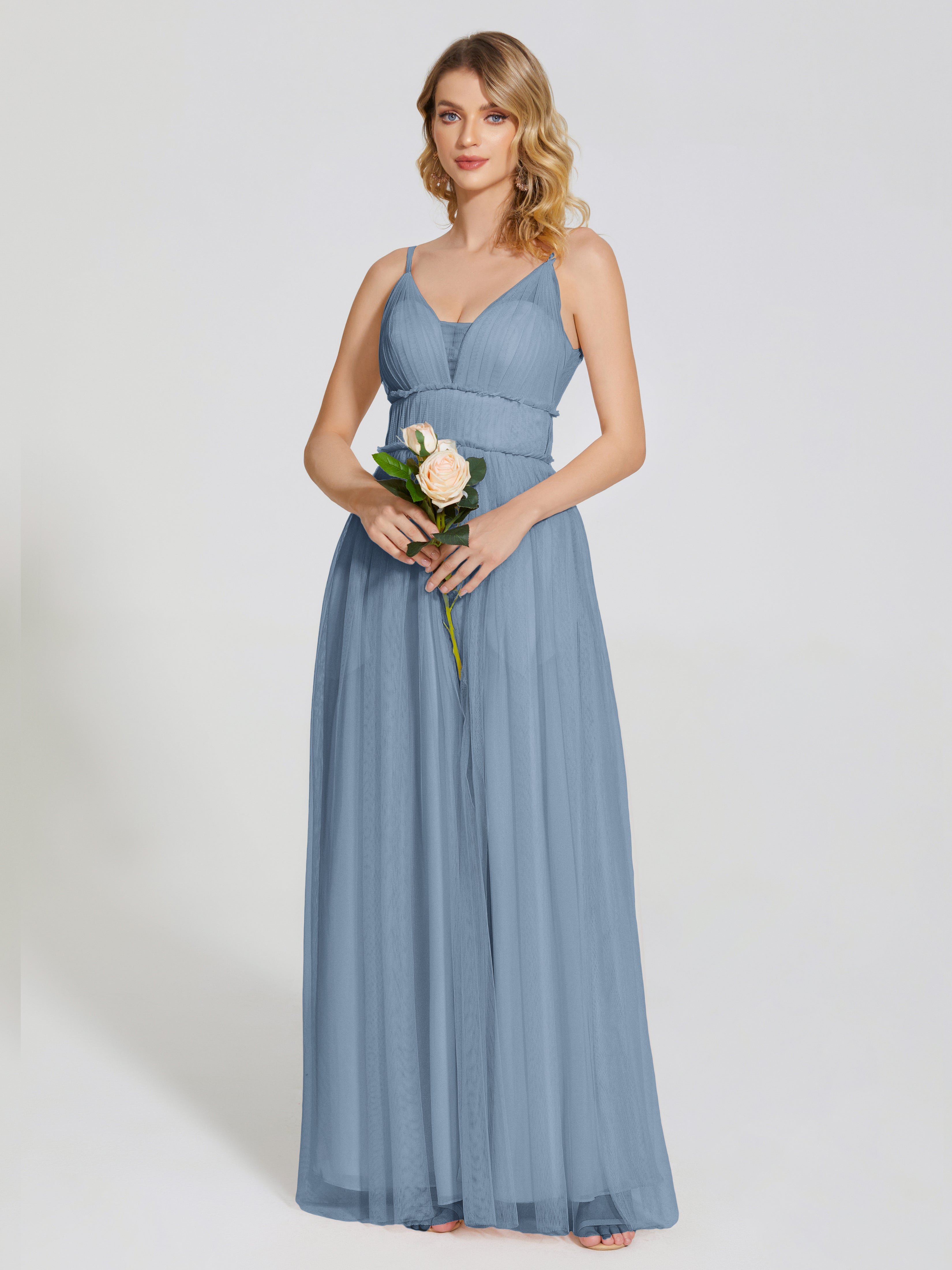 Alayna Spaghetti Straps Tulle Bridesmaid Dress