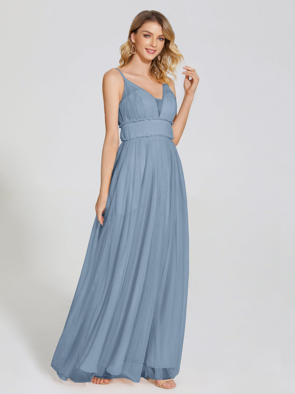Alayna Spaghetti Straps Tulle Bridesmaid Dress