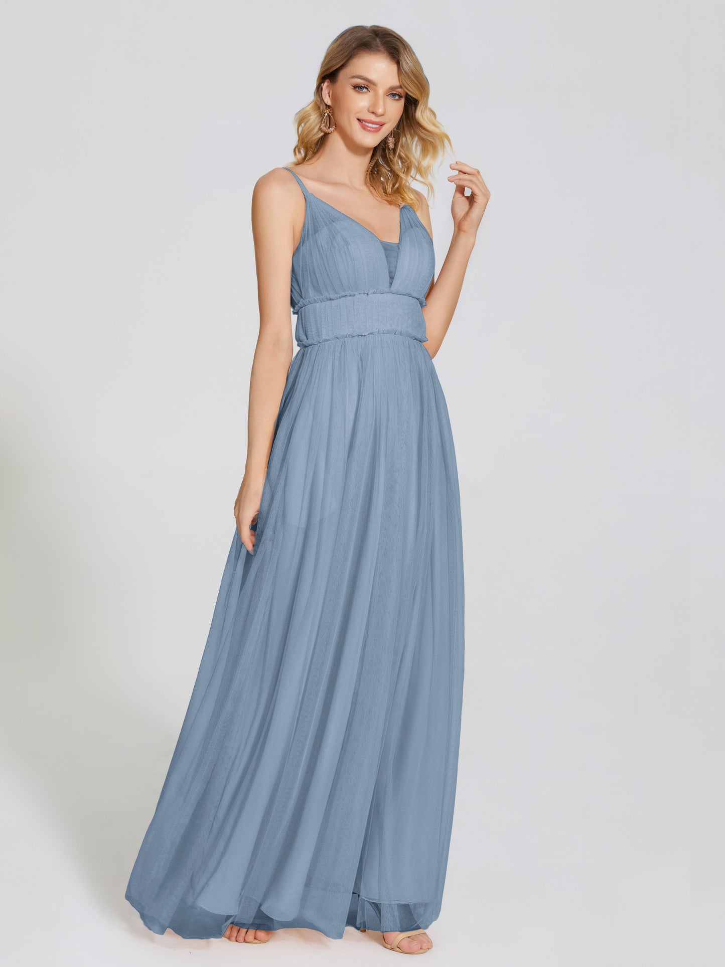 Alayna Spaghetti Straps Tulle Bridesmaid Dress