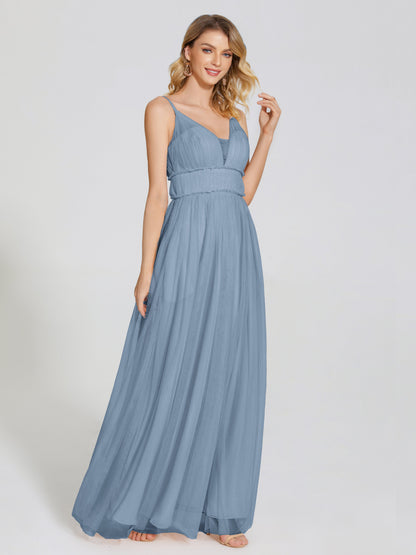 Alayna Spaghetti Straps Tulle Bridesmaid Dress