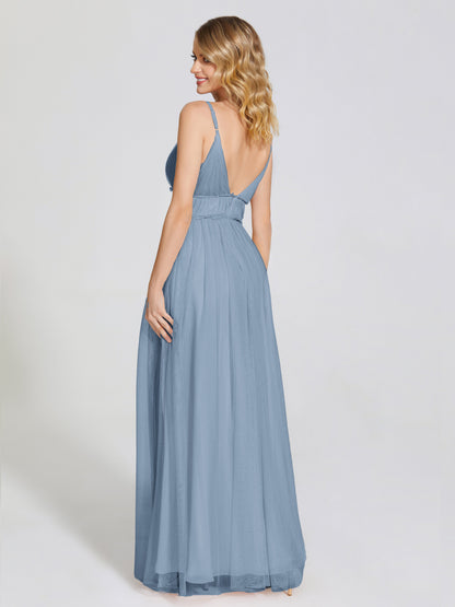 Alayna Spaghetti Straps Tulle Bridesmaid Dress