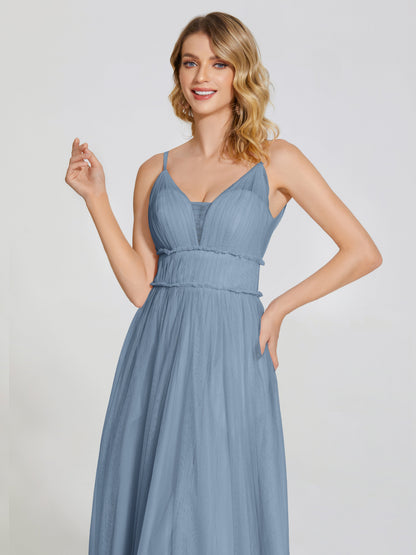 Alayna Spaghetti Straps Tulle Bridesmaid Dress