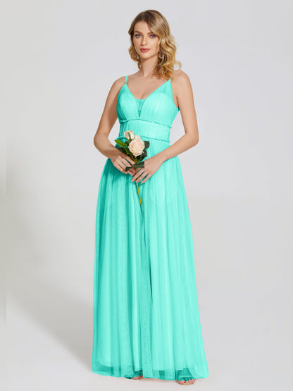 Alayna Spaghetti Straps Tulle Bridesmaid Dress