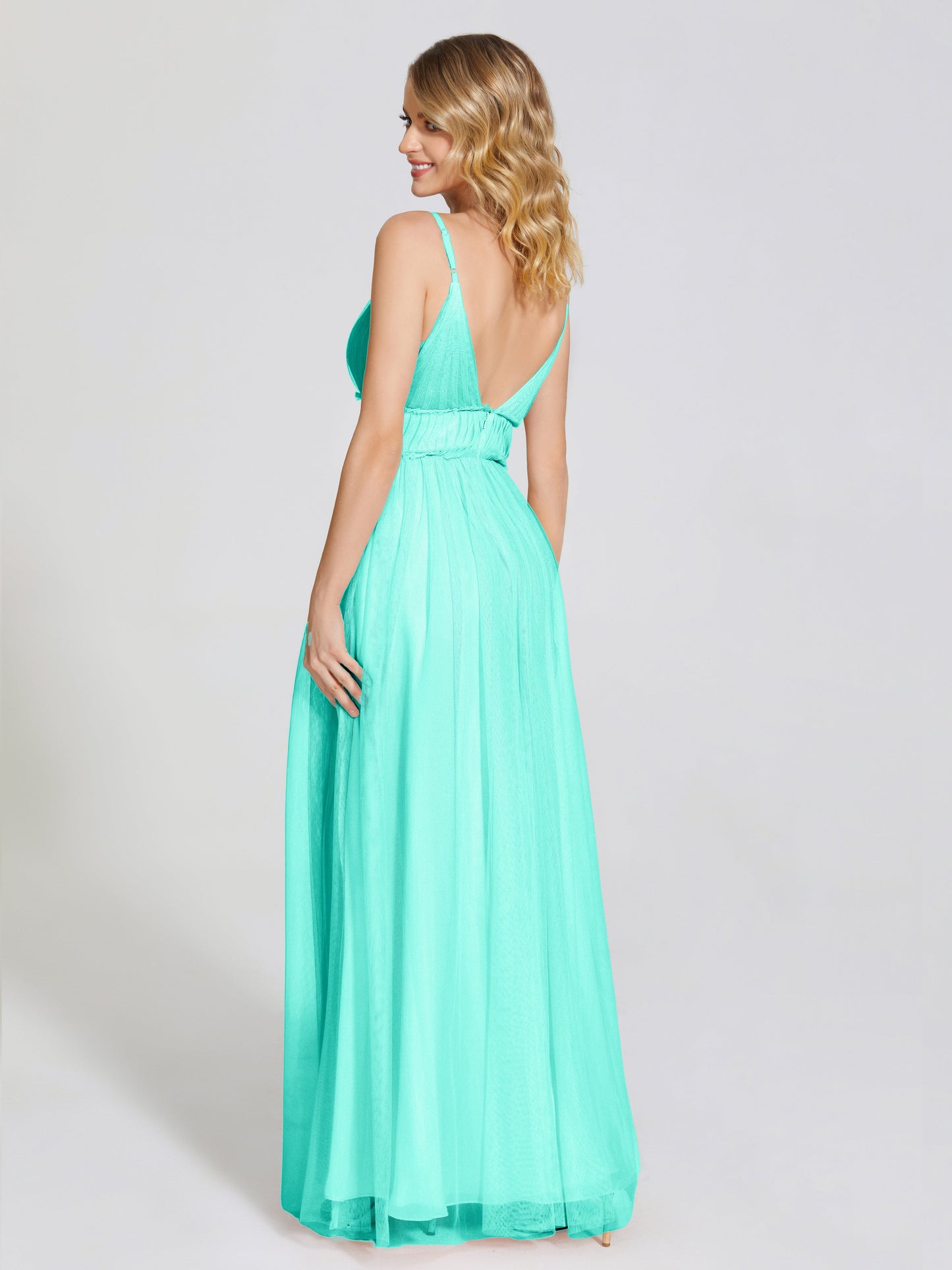 Alayna Spaghetti Straps Tulle Bridesmaid Dress