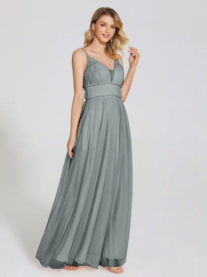 Alayna Spaghetti Straps Tulle Bridesmaid Dress
