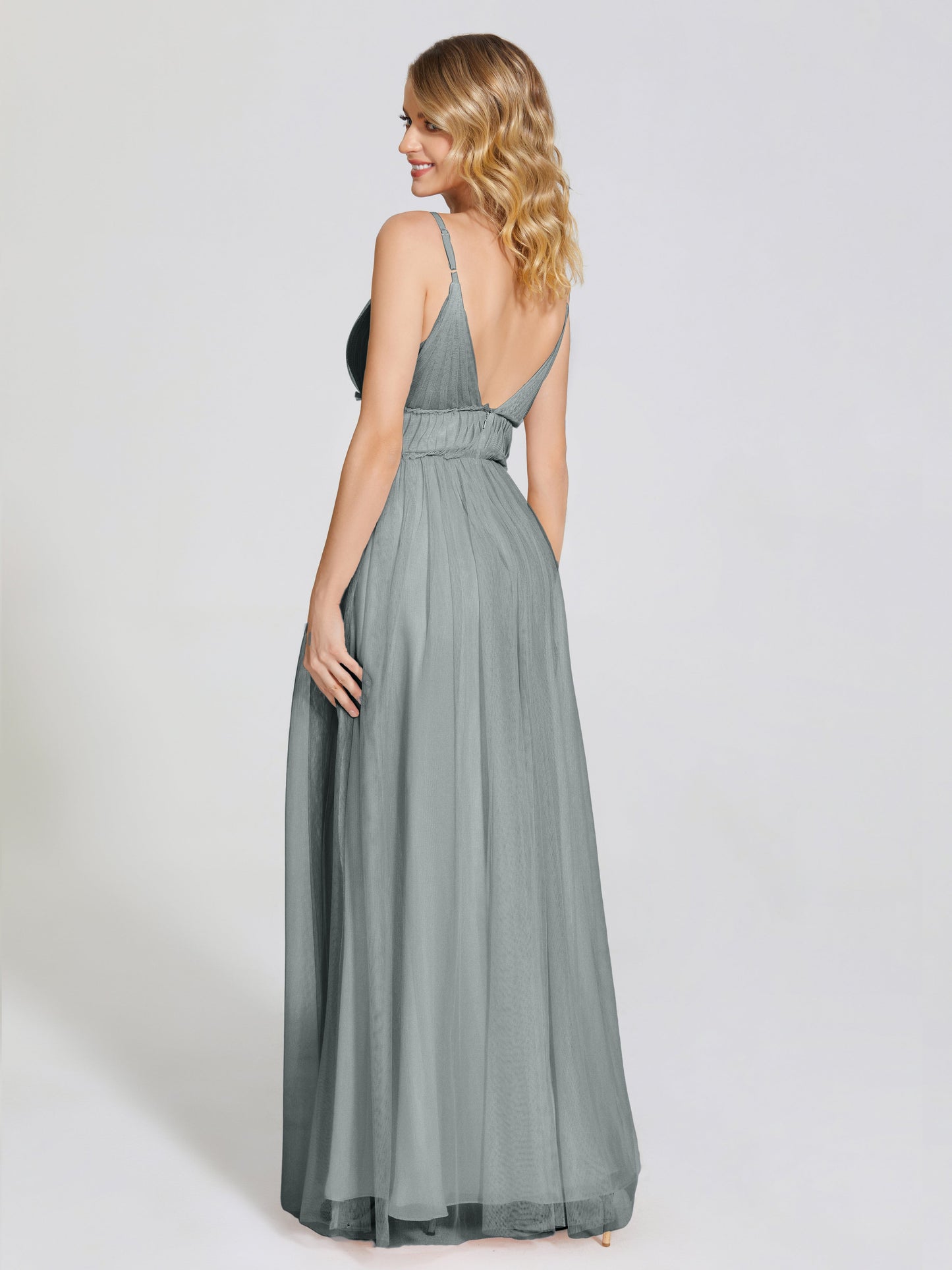 Alayna Spaghetti Straps Tulle Bridesmaid Dress