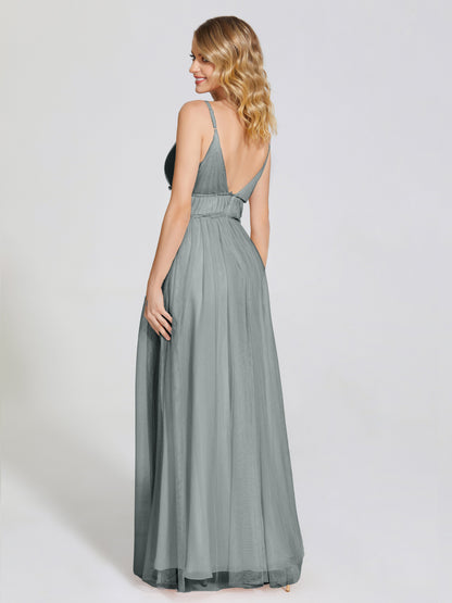 Alayna Spaghetti Straps Tulle Bridesmaid Dress