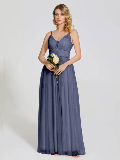 Alayna Spaghetti Straps Tulle Bridesmaid Dress