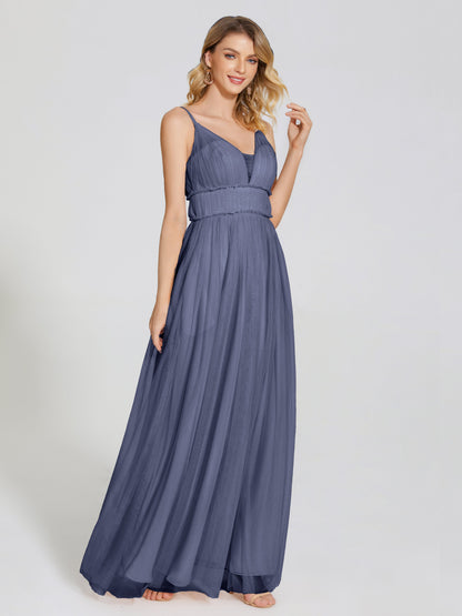 Alayna Spaghetti Straps Tulle Bridesmaid Dress