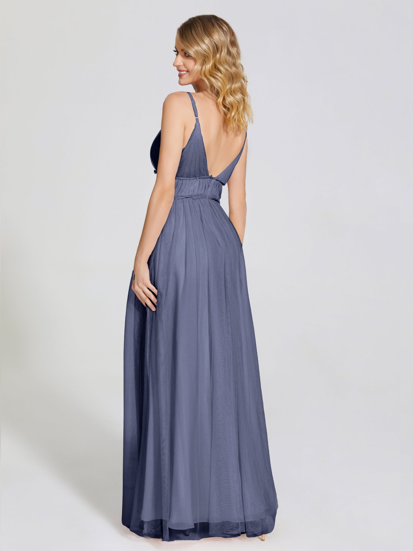 Alayna Spaghetti Straps Tulle Bridesmaid Dress